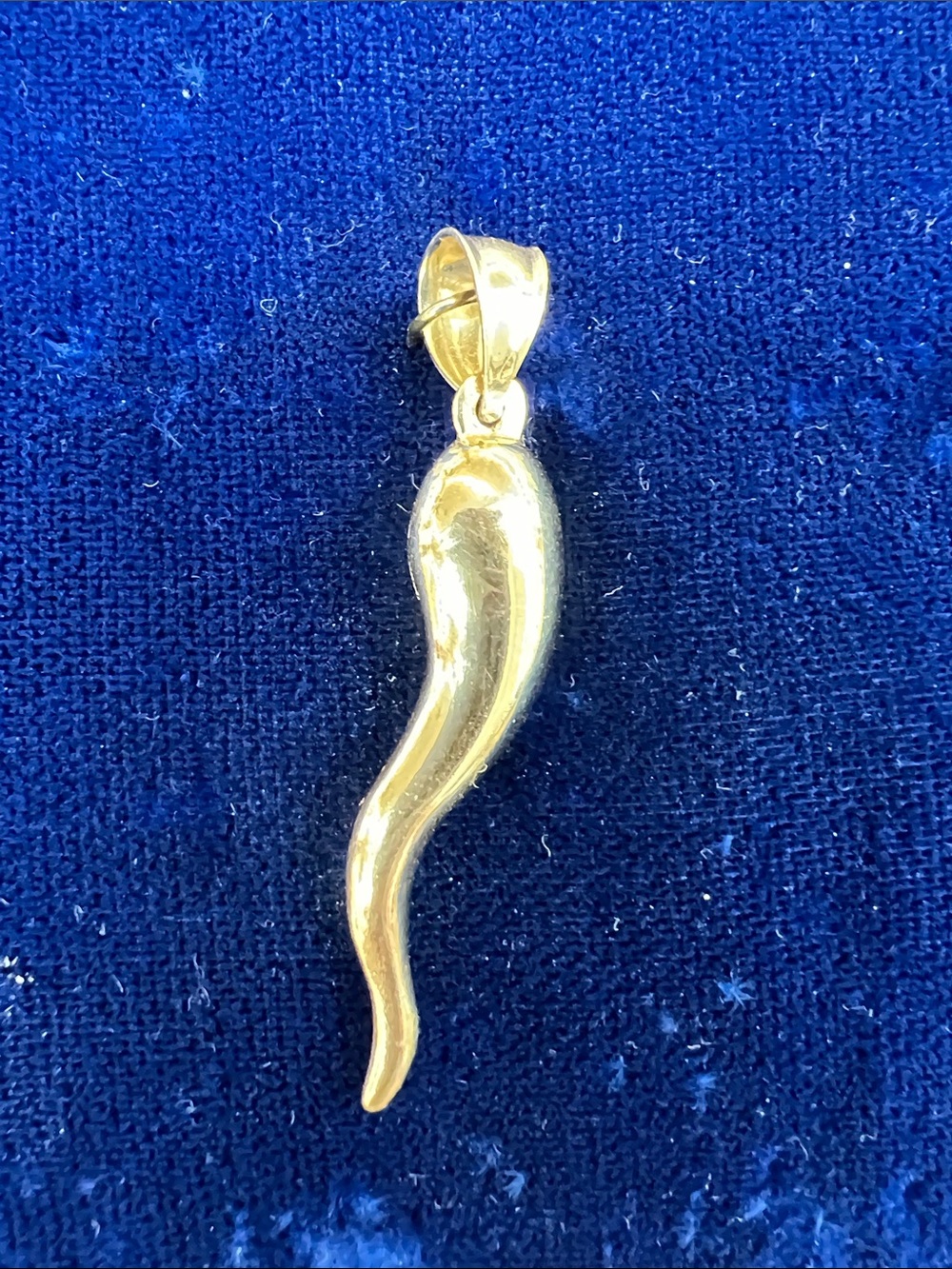 Gold Curved Horn Pendant - Women's Jewelry